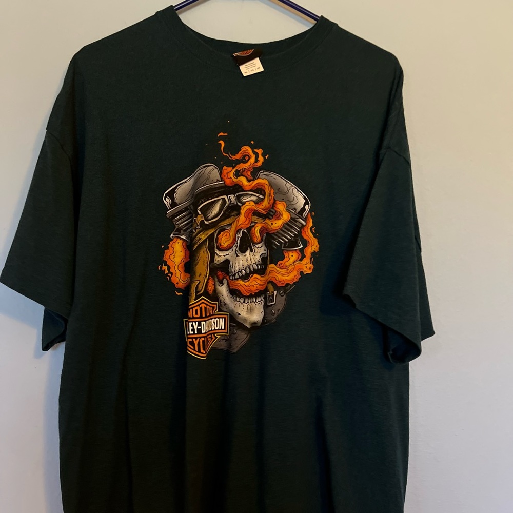 58. Xxl green Harley Davidson